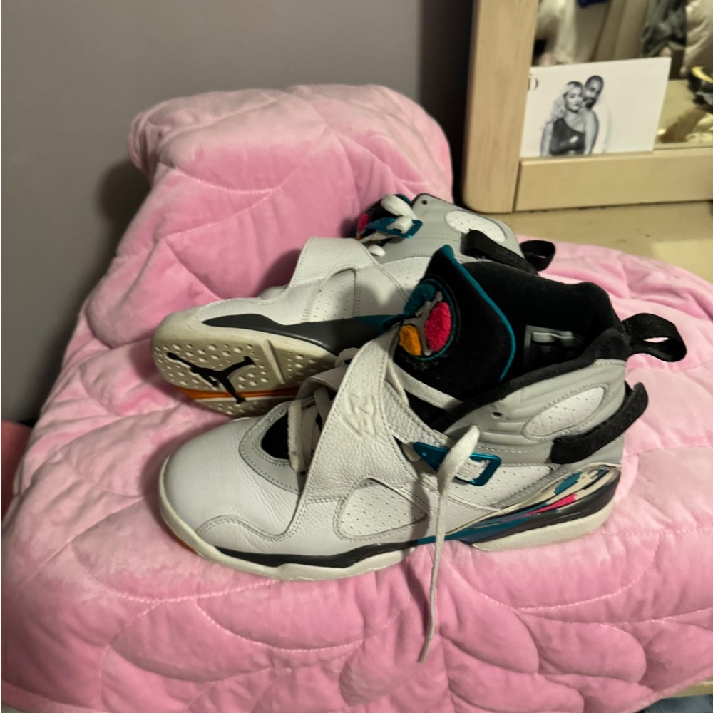 Nike Air Jordan 8 VIII South Beach White Men Size 7 2018 Retro 305381-113